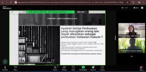 Kegiatan Seminar Ilmiah "Perbuatan Melawan Hukum dalam Perspektif Hukum Perdata dan Hukum Pidana"